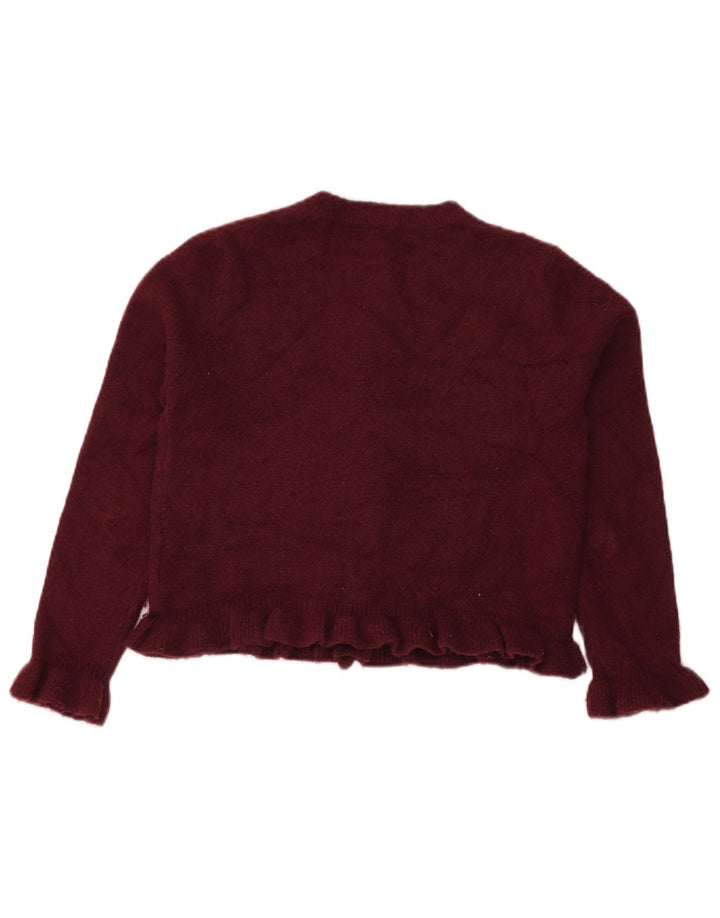 Damski sweter typu Crop Oversize Zara, UK 10, mały, bordowy poliester