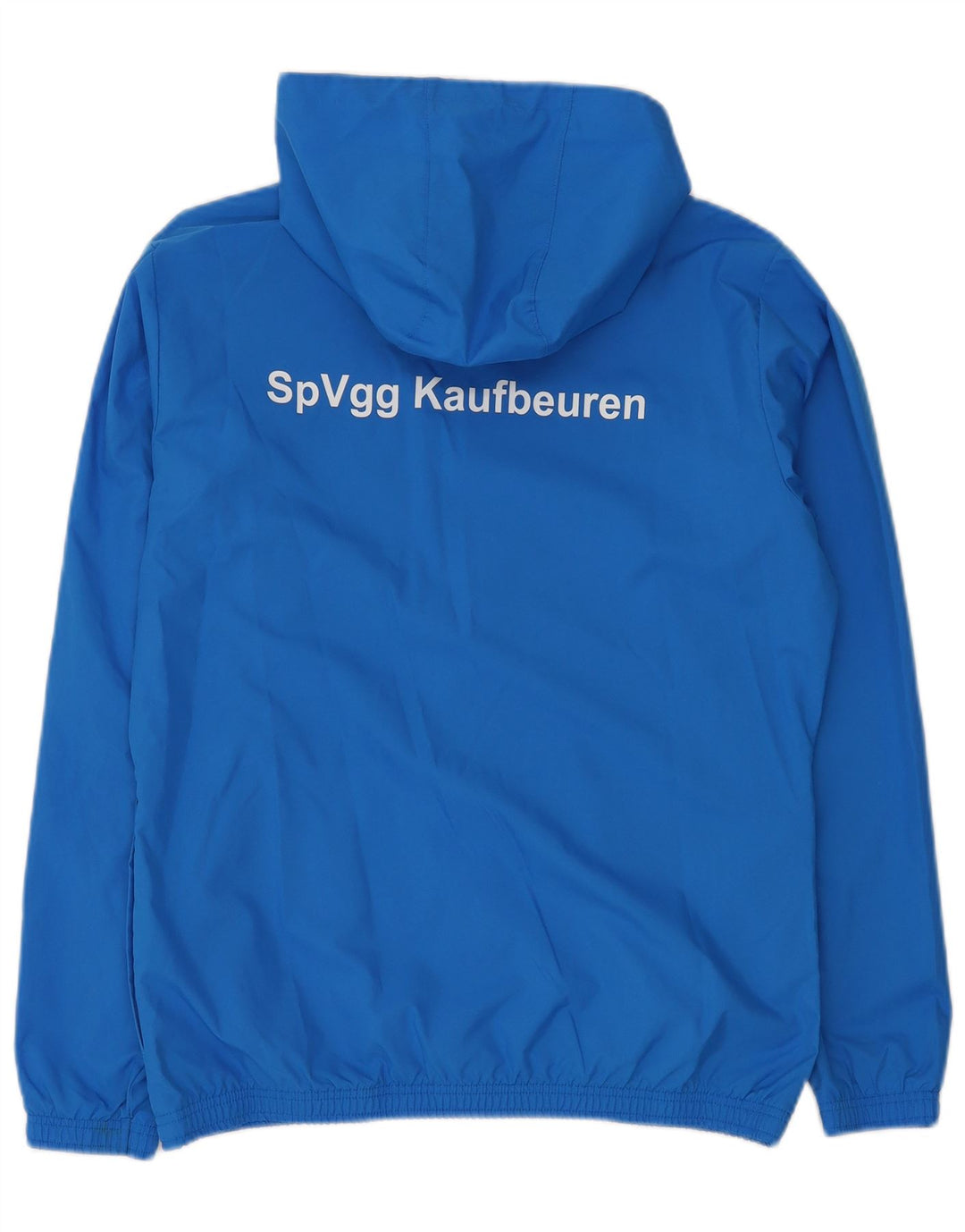 Męska kurtka dresowa z kapturem i grafiką PUMA, średni niebieski poliester