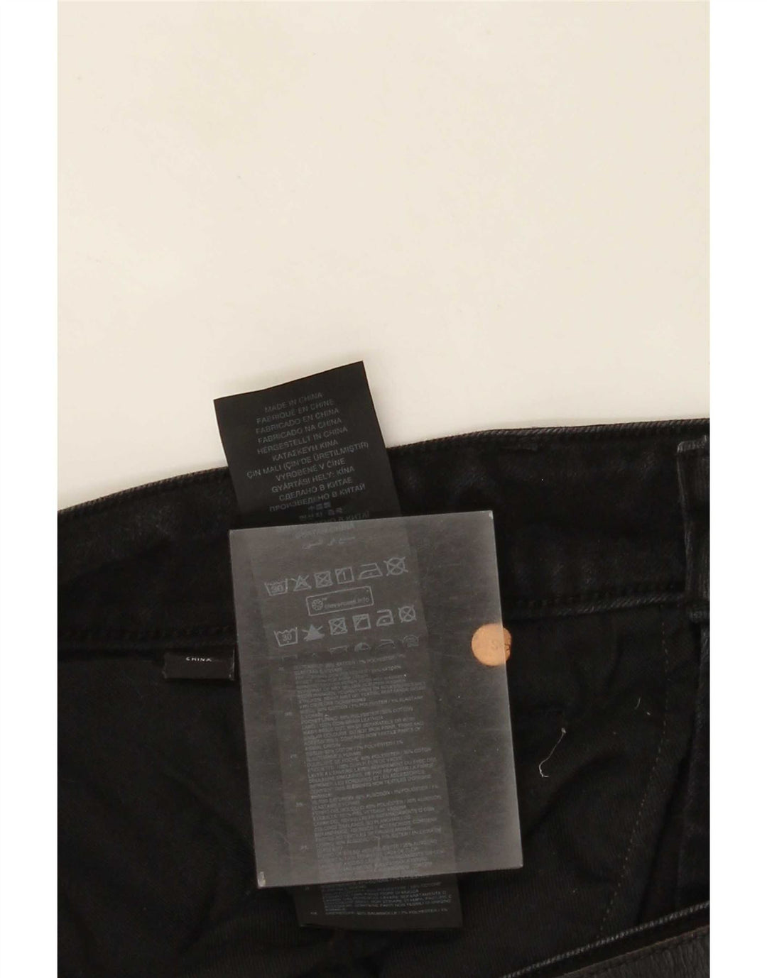 G-Star Męskie 3301 Slim Jeans W38 L34 Czarna bawełna