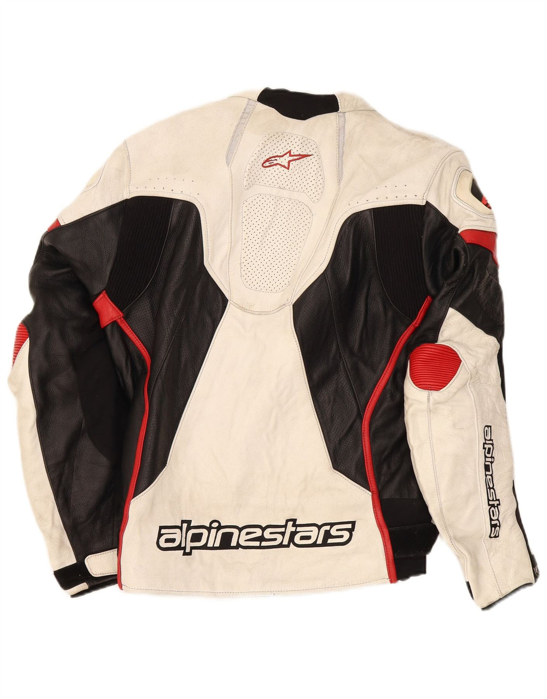 Męska kurtka wyścigowa Alpinestars Graphic Racer rozmiar 52, duża, biała, z blokami kolorów