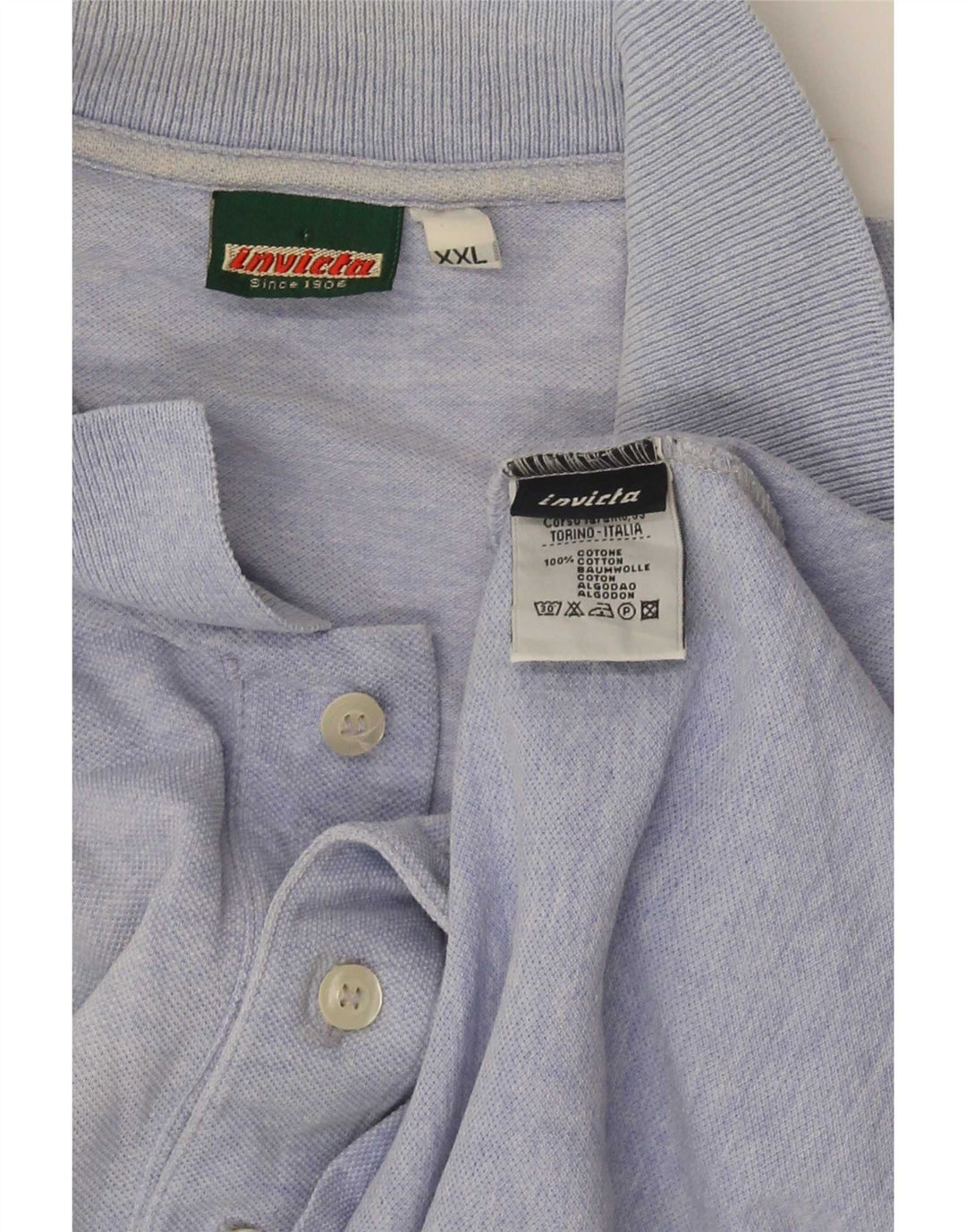 Męska koszulka polo Invicta 2XL, niebieska, bawełniana