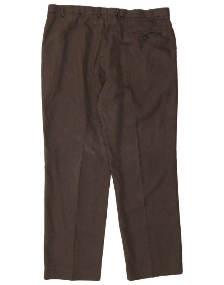 Marks & Spencer Męskie spodnie garniturowe W40 L31 Khaki Poliester