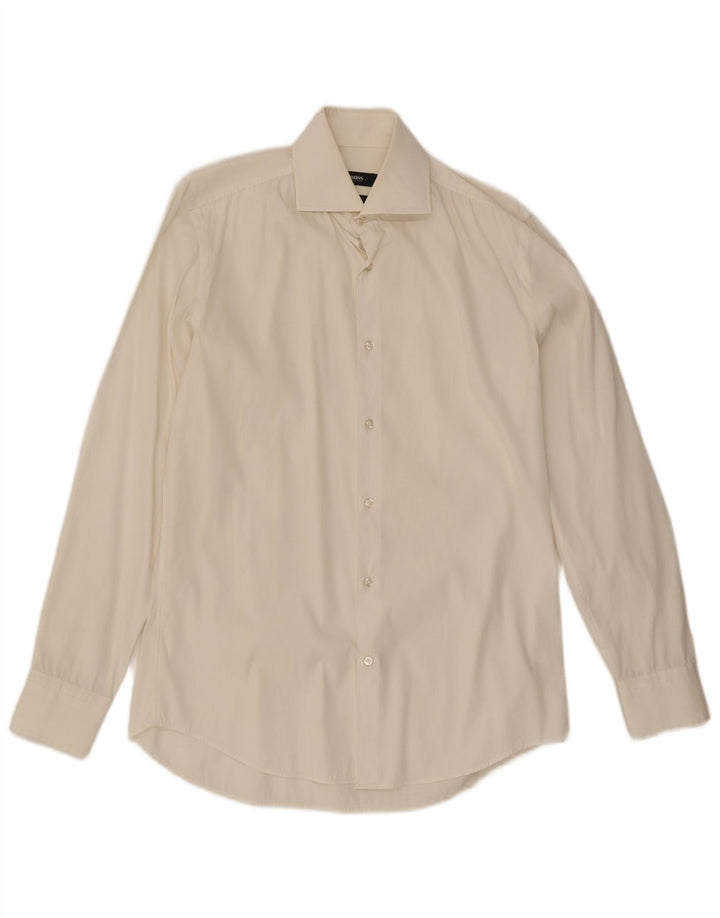 Koszula męska Hugo Boss Slim Fit, średnia, w kolorze złamanej bieli