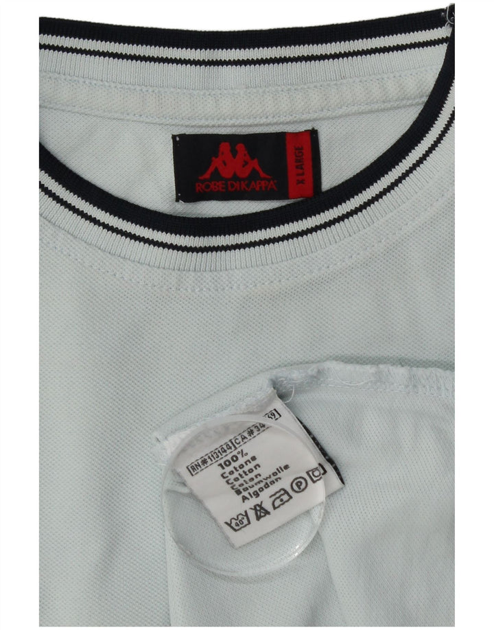 KAPPA Męski T-shirt Top XL Niebieska Bawełna