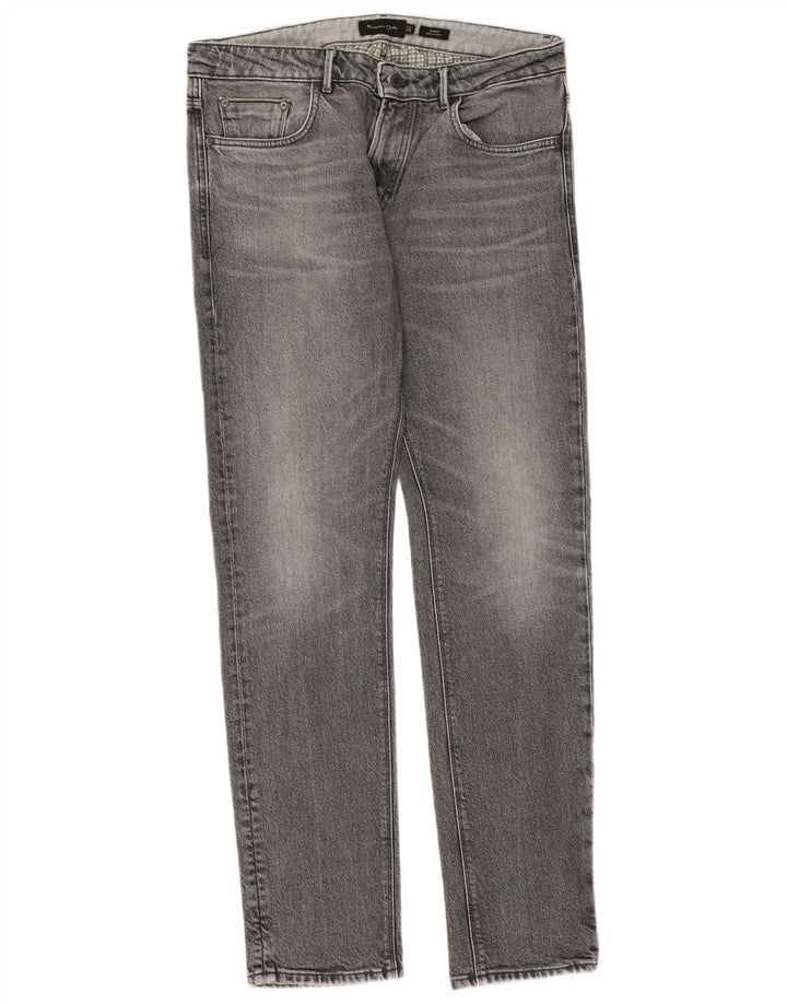 Jeansy męskie Massimo Dutti EU 42 Large W32 L32 Szara bawełna
