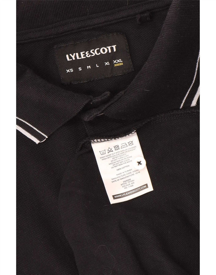 Męska koszulka polo Lyle & Scott 2XL, czarna, bawełniana