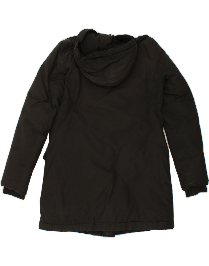 WOOLRICH Womens Hooded Padded Coat UK 10 Small Black Polyester Vintage Woolrich and Second-Hand Woolrich from Messina Hembry 