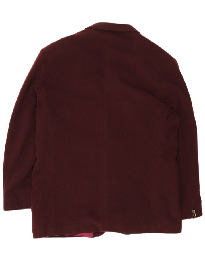 Męska marynarka zapinana na 2 guziki Yves Saint Laurent IT 54 2XL Burgundowa wełna