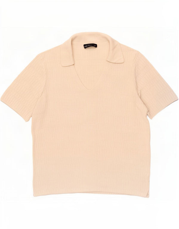 Damska koszulka polo Marks & Spencer UK 14, średni beż, wiskoza