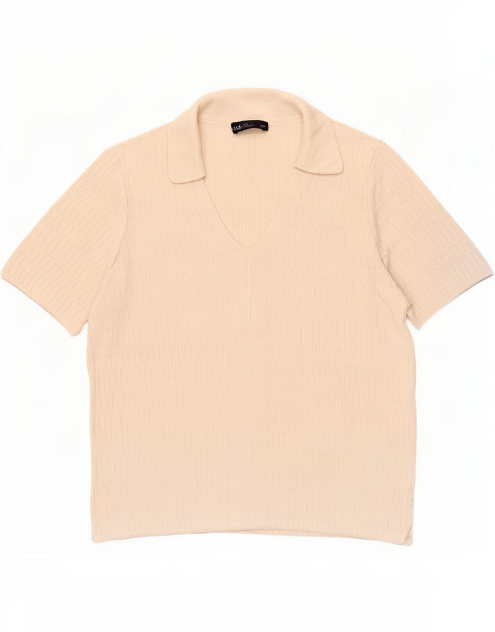 Damska koszulka polo Marks & Spencer UK 14, średni beż, wiskoza