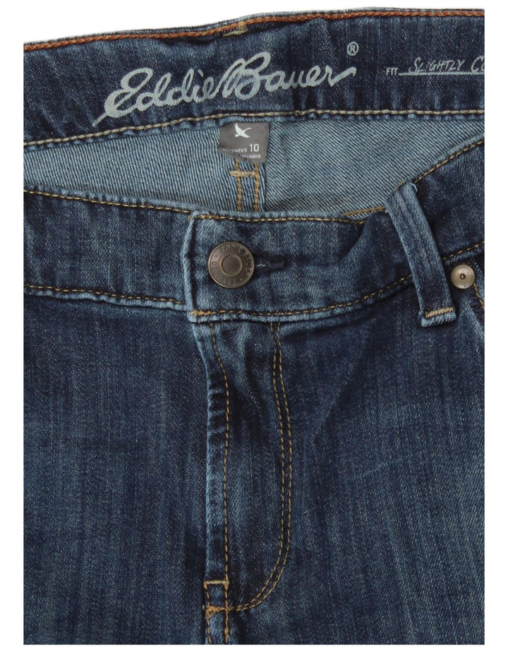 Damskie spodenki jeansowe EDDIE BAUER o lekko zakrzywionych kształtach US 10, duże W32, niebieskie