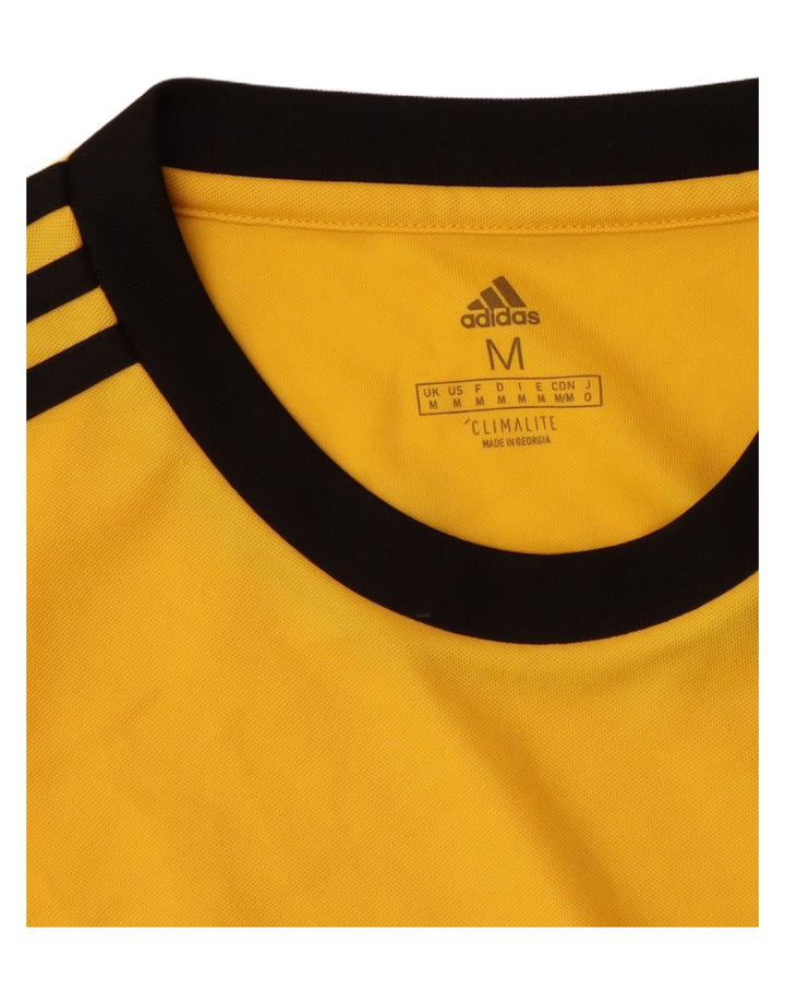 Męska koszulka Adidas Climalite Top, średni żółty poliester
