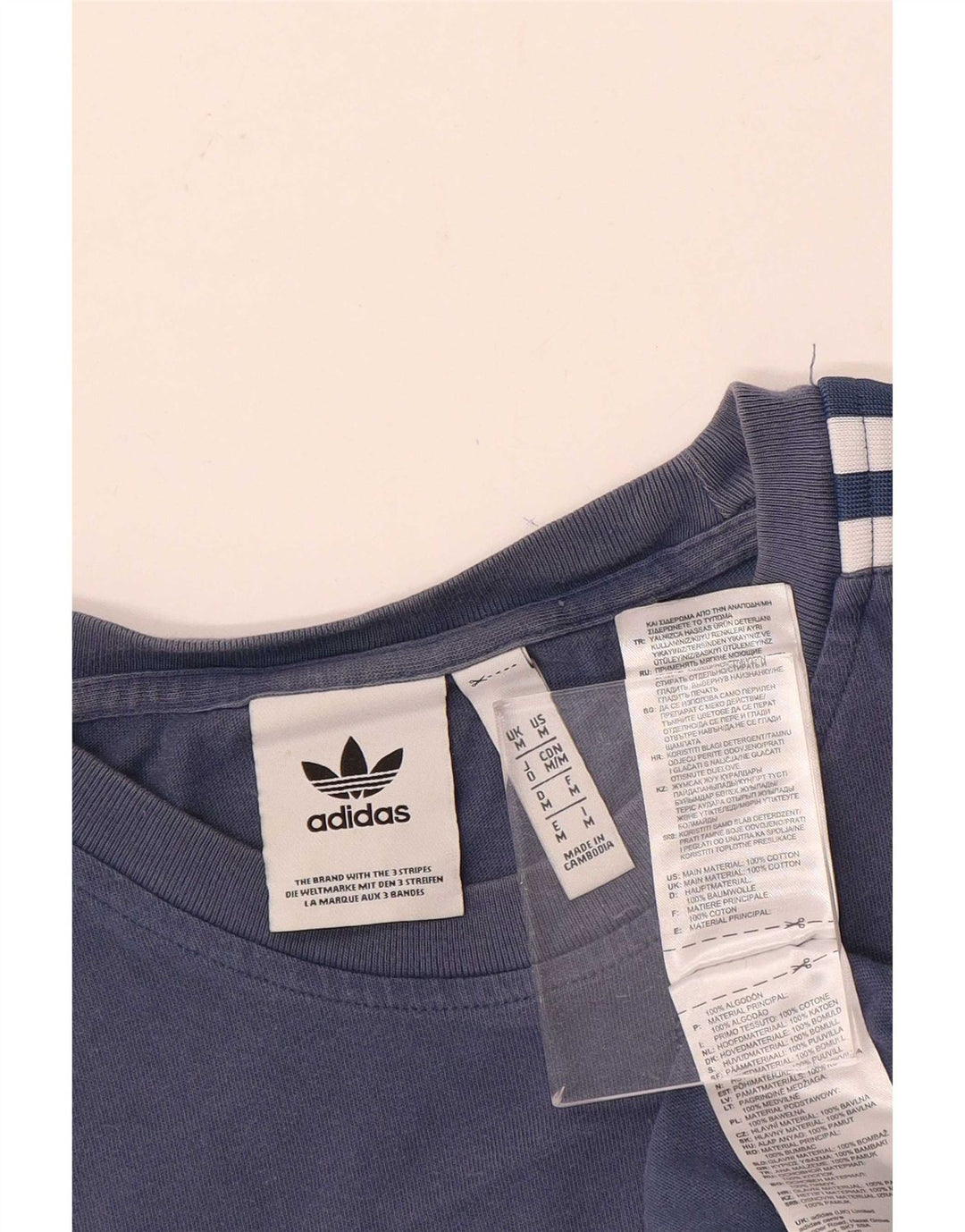 Męska koszulka graficzna Adidas Top Medium Blue Cotton