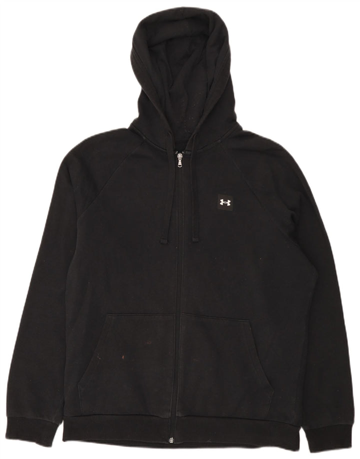 Męski sweter z kapturem i zamkiem Under Armour Cold Gear, średniej wielkości, czarny, bawełniany