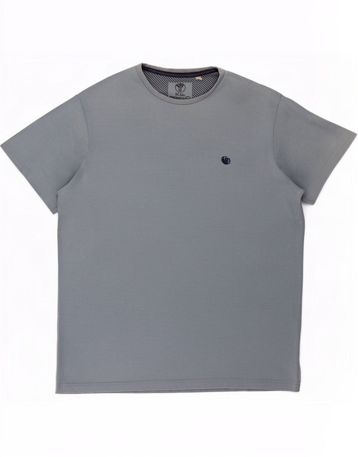 T-shirt męski Fat Face Top, średni niebieski, bawełniany