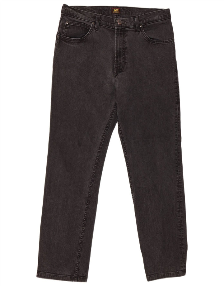 Męskie jeansy Lee Brooklyn Straight W34 L30, czarne, bawełniane