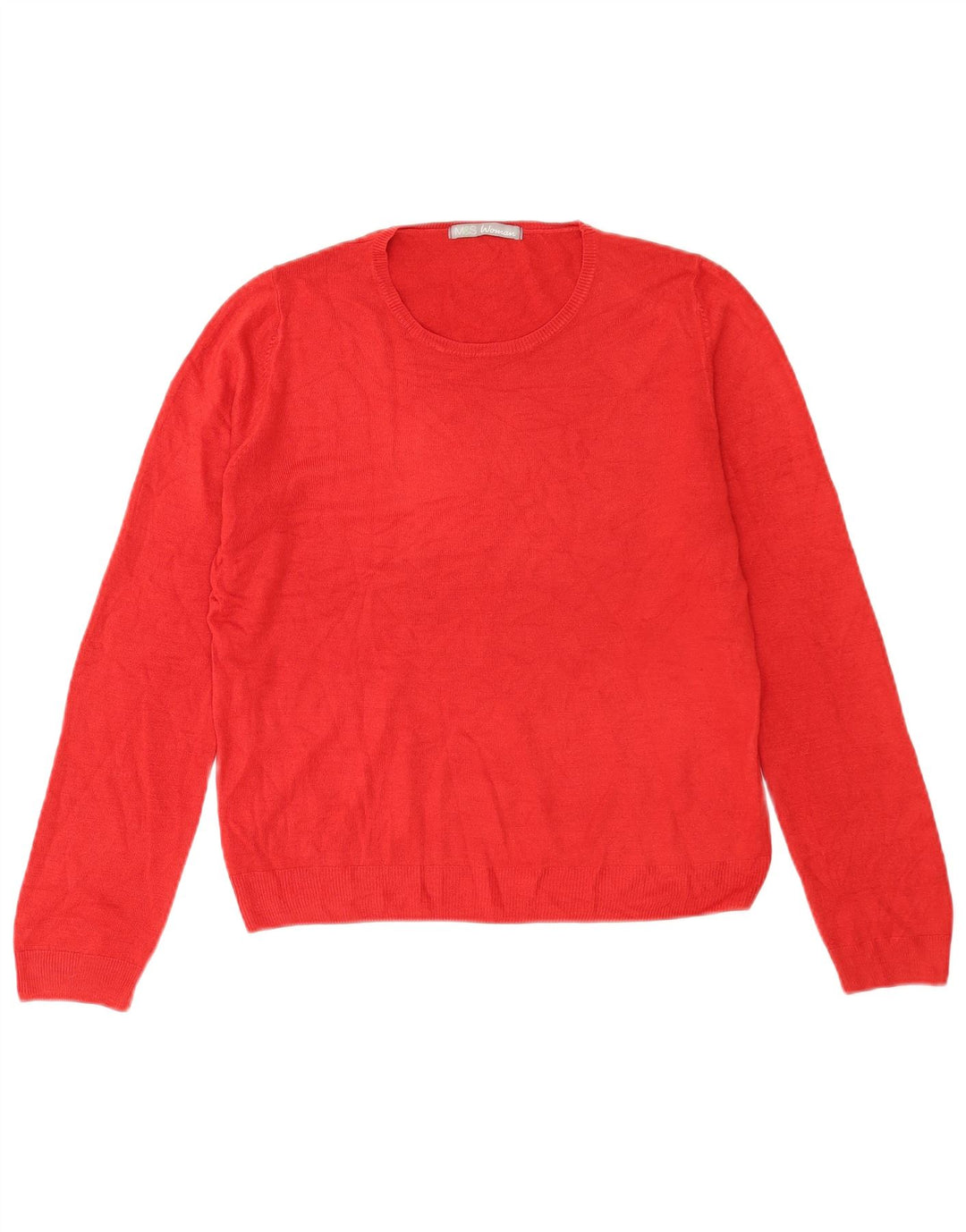 Marks & Spencer Damski sweter z okrągłym dekoltem, UK 14, duży czerwony