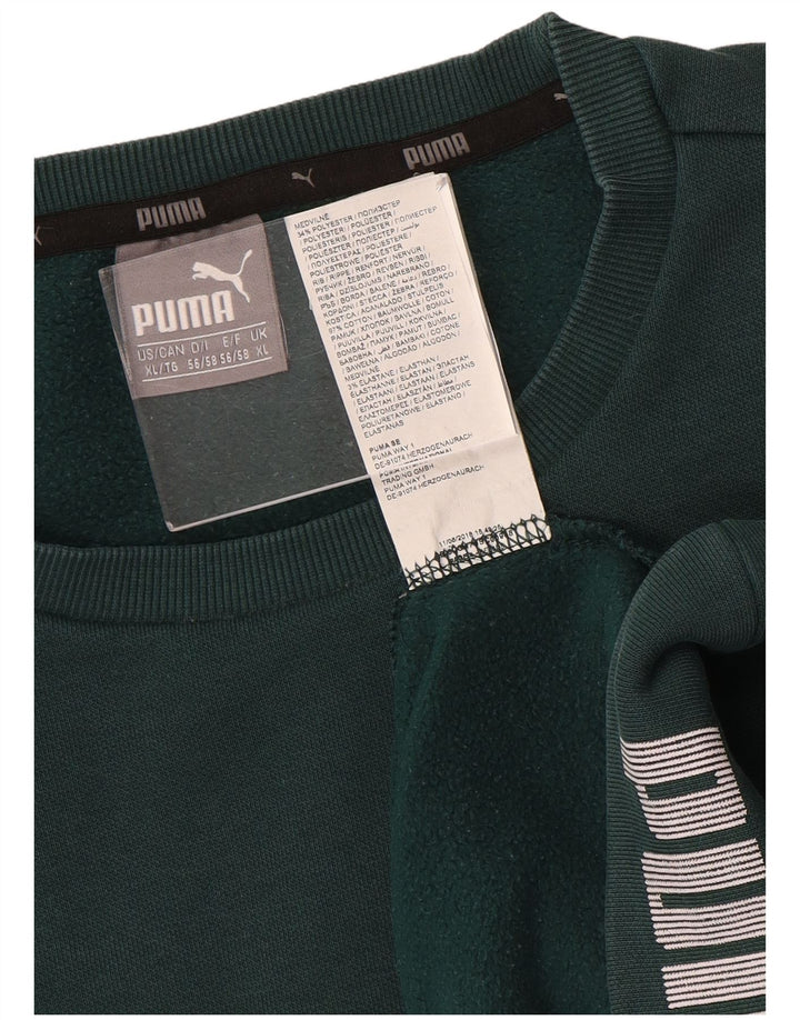 Męska bluza z grafiką Puma XL, zielona bawełna