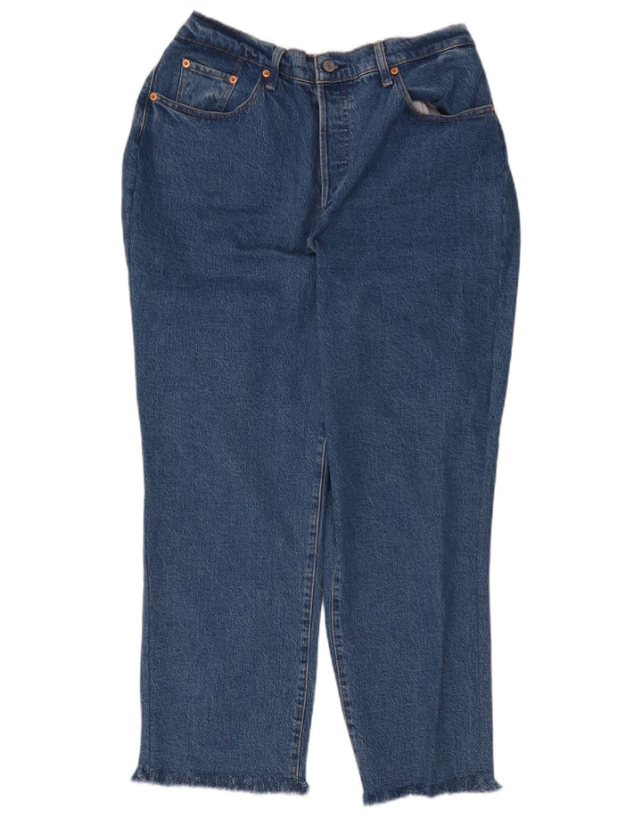 Damskie jeansy Levi's Cropped W34 L26 Niebieskie