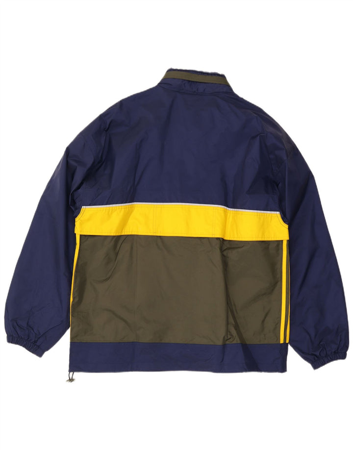 Męska kurtka przeciwdeszczowa Adidas z kapturem UK 40/42 Średni granatowy blok kolorów