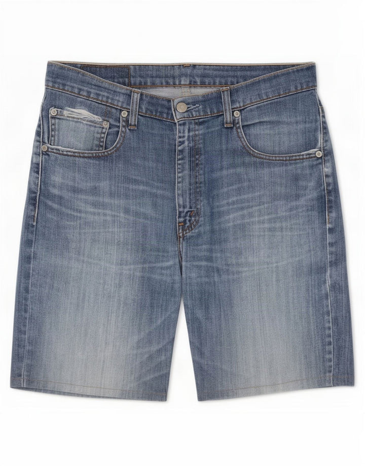 Damskie spodenki jeansowe Levi's 752 w trudnej sytuacji, duże W34, niebieska bawełna