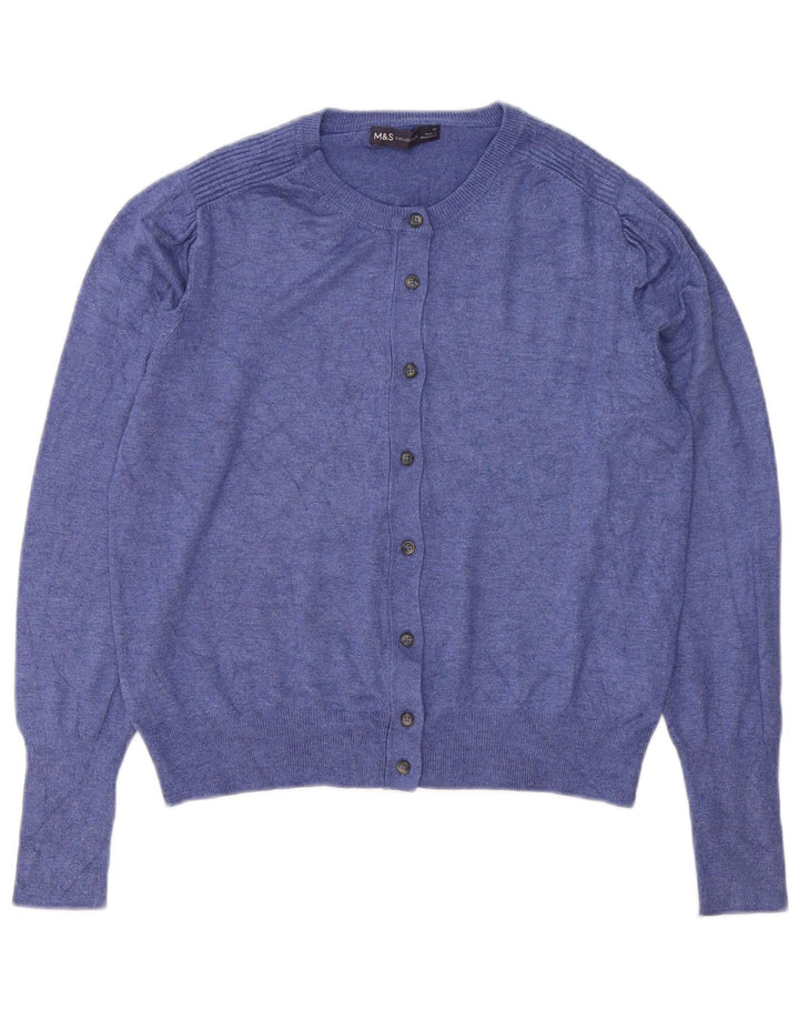 Sweter damski Marks & Spencer UK 12, średni niebieski, wiskoza
