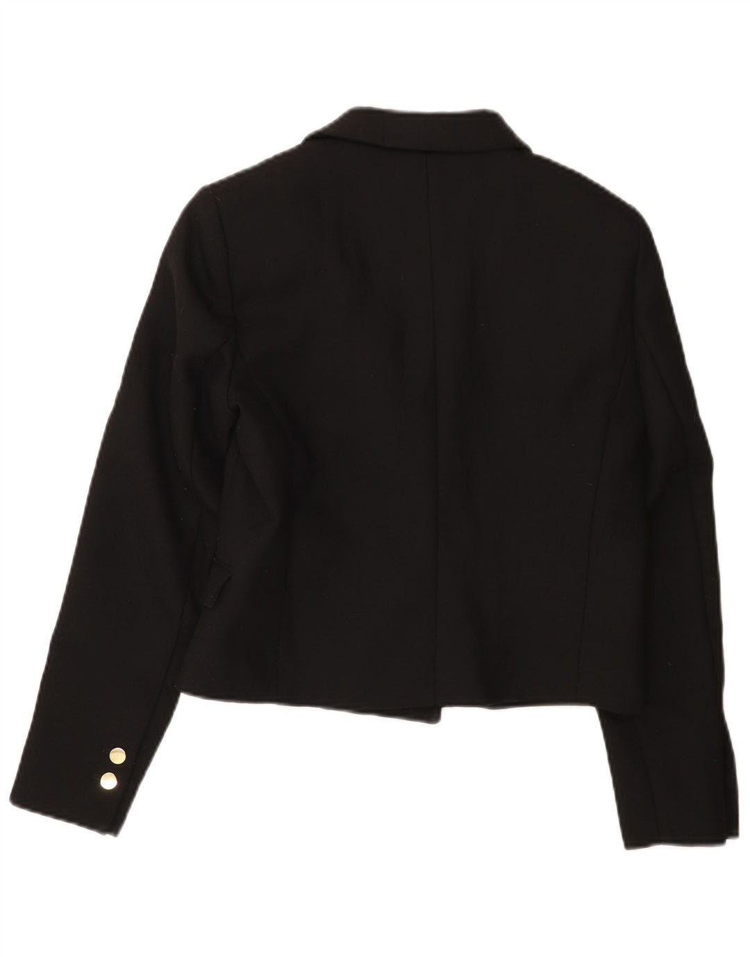 Damska marynarka Zara Crop Double Breasted Jacket UK 14, duży, czarny poliester