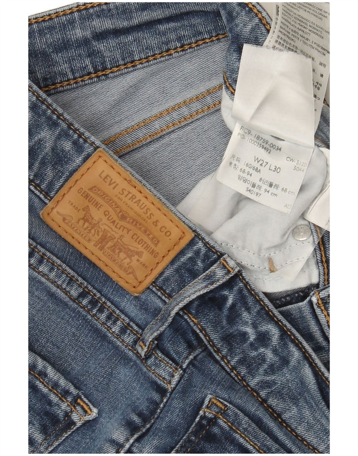 Damskie jeansy LEVI'S 725 z wysokim stanem Bootcut W27 L30 Niebieski Lyocell