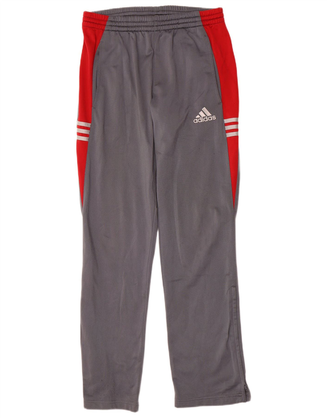 Męskie spodnie dresowe Adidas, małe, szare, z blokami kolorów, z poliestru