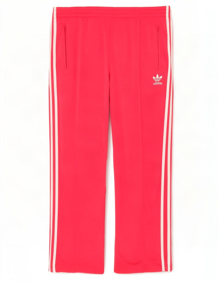 Damskie spodnie dresowe Adidas UK 12 Średni różowy poliester