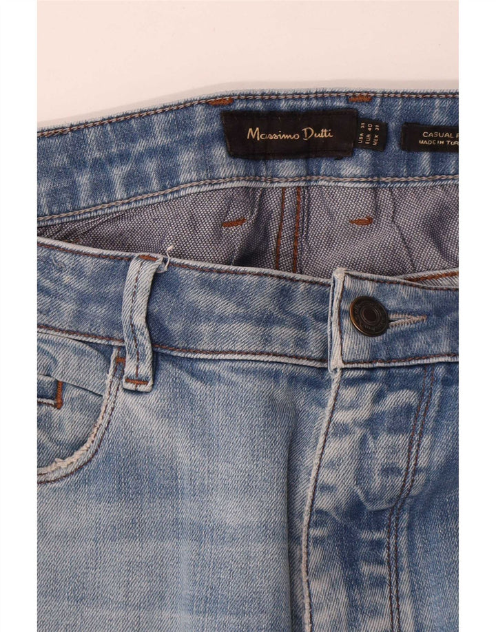 Massimo Dutti Męskie proste dżinsy o swobodnym kroju EU 40 Medium W31 L29 Niebieskie