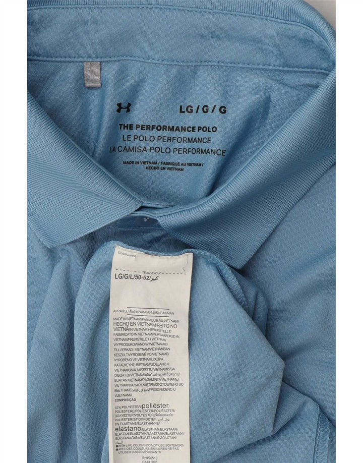 Męska koszulka polo Under Armour, duża, niebieska, z poliestru