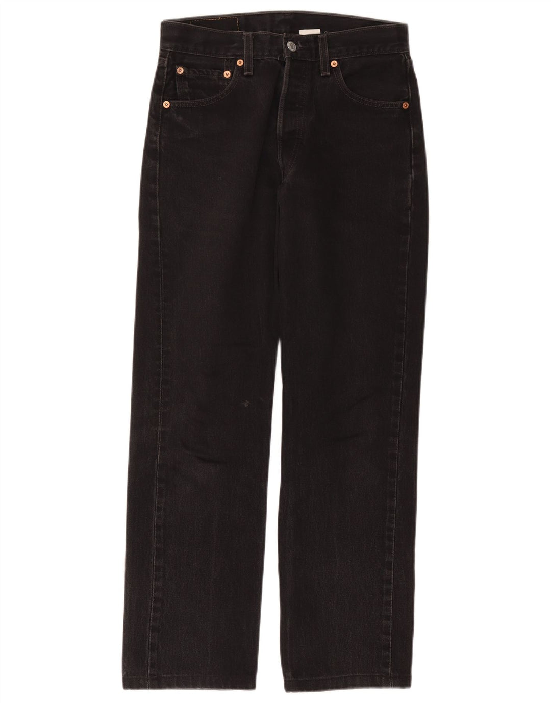 Damskie dżinsy Levi's 501 Straight W29 L28 Czarna bawełna