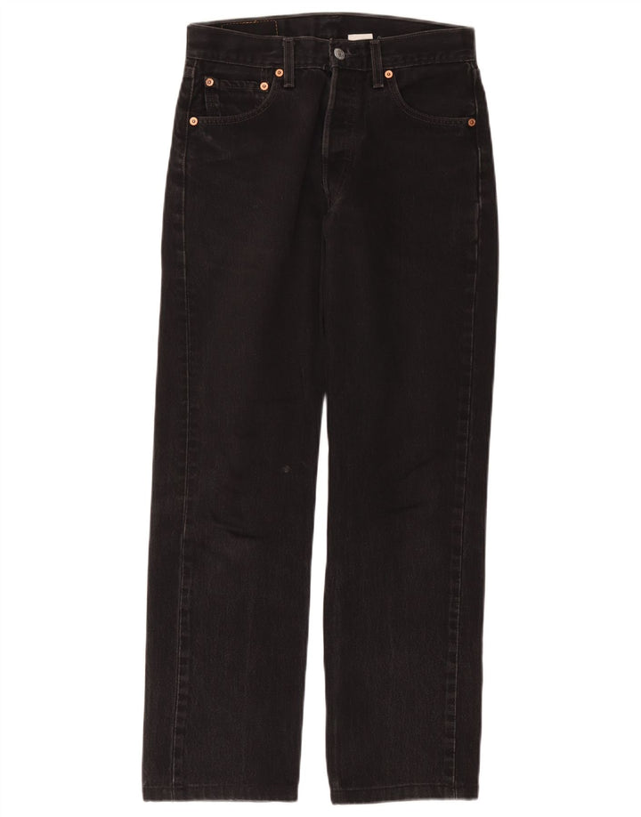 Damskie dżinsy Levi's 501 Straight W29 L28 Czarna bawełna
