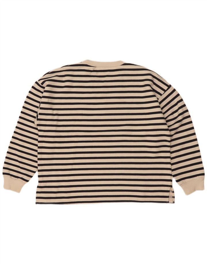 Damski sweter oversize Zara UK 14 w średnie białe paski