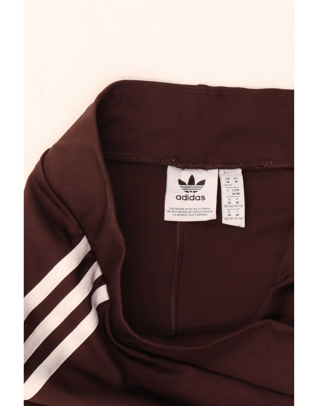 Legginsy Adidas Damskie Flare UK 12/14 Średni Brąz