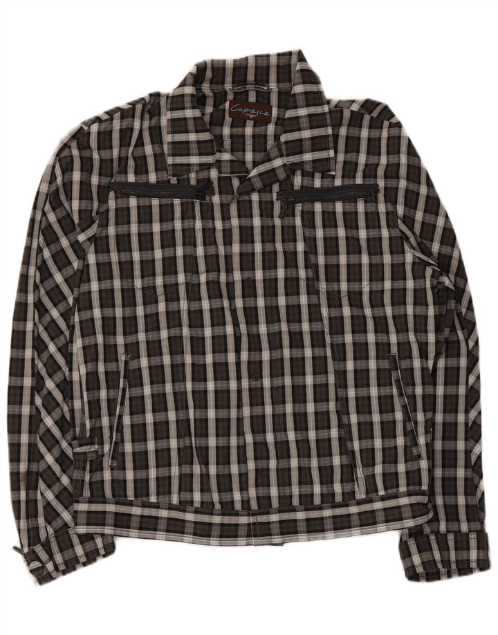 Damska kurtka bomberka w stylu vintage UK 20 2XL Szara kratka, poliamid