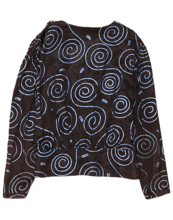 Damska bluzka koszulowa TRU w abstrakcyjny wzór IT 42 Średnia czarna