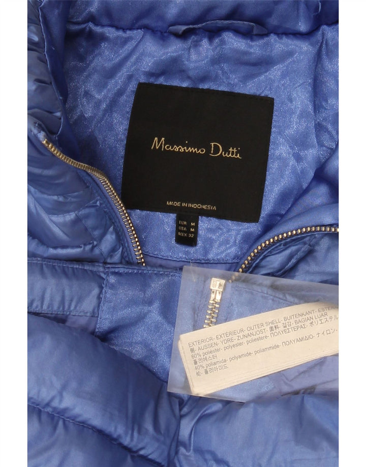 Damska ocieplana kurtka Massimo Dutti UK 12, średni niebieski, poliester
