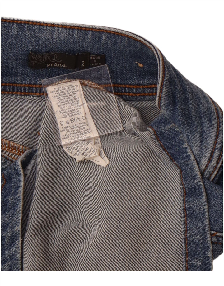 PRANA Damska spódnica dżinsowa z wysokim stanem us 2 XS W26 Niebieska bawełna