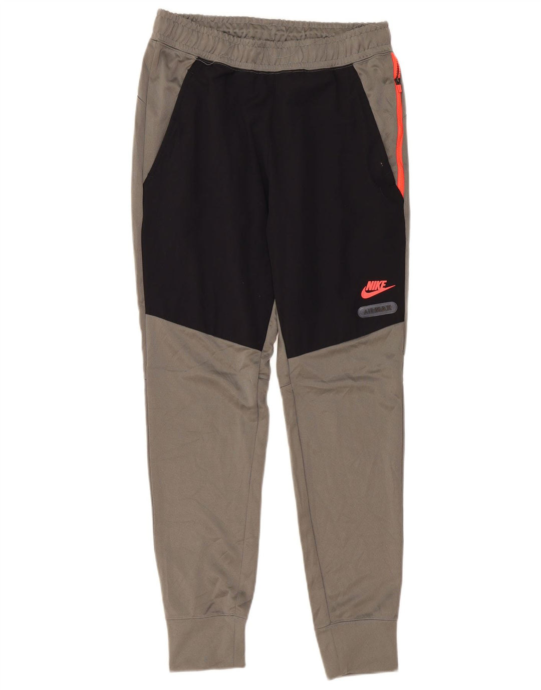 Męskie spodnie dresowe NIKE Joggery Średnioszary poliester w blokach kolorów