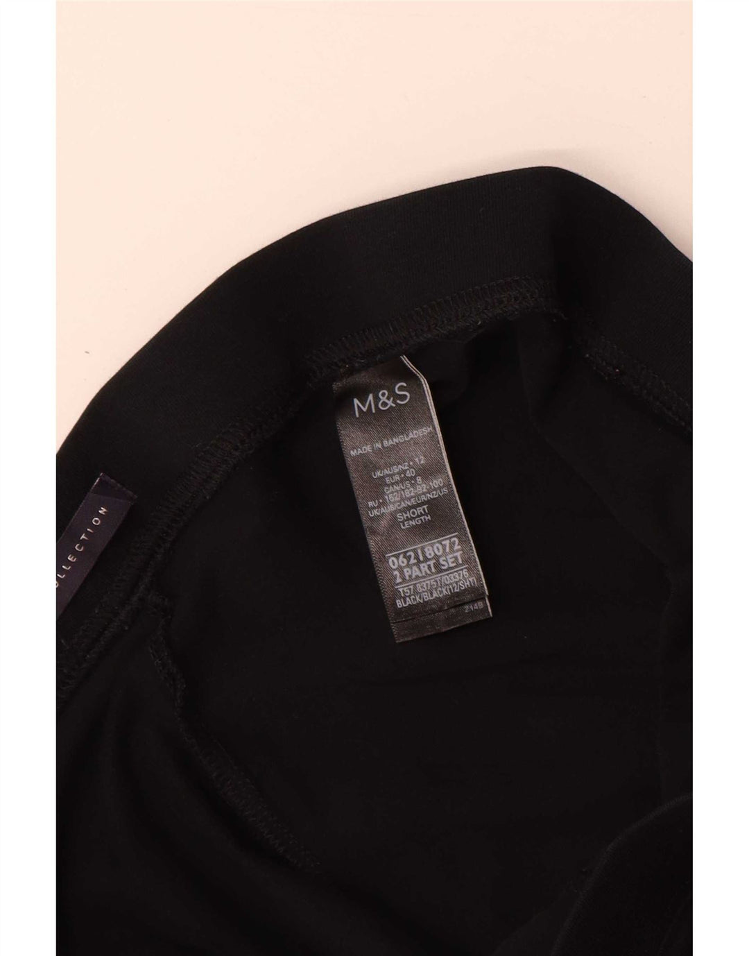 Damskie legginsy Marks & Spencer UK 12, średnie, czarne, bawełniane