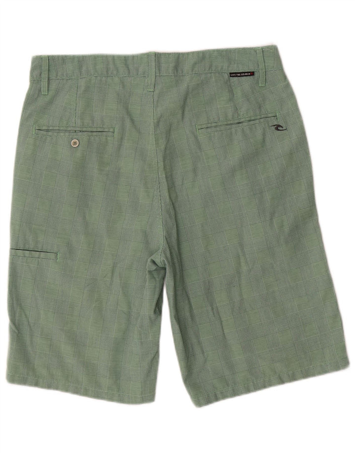 Męskie spodenki cargo Rip Curl W32, poliester w kratkę, w kolorze średniej zieleni