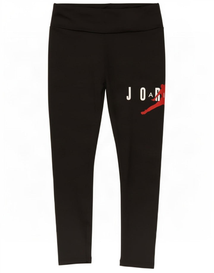 Legginsy Jordan Dziewczęce z grafiką 8-9 lat, małe, czarne, poliestrowe