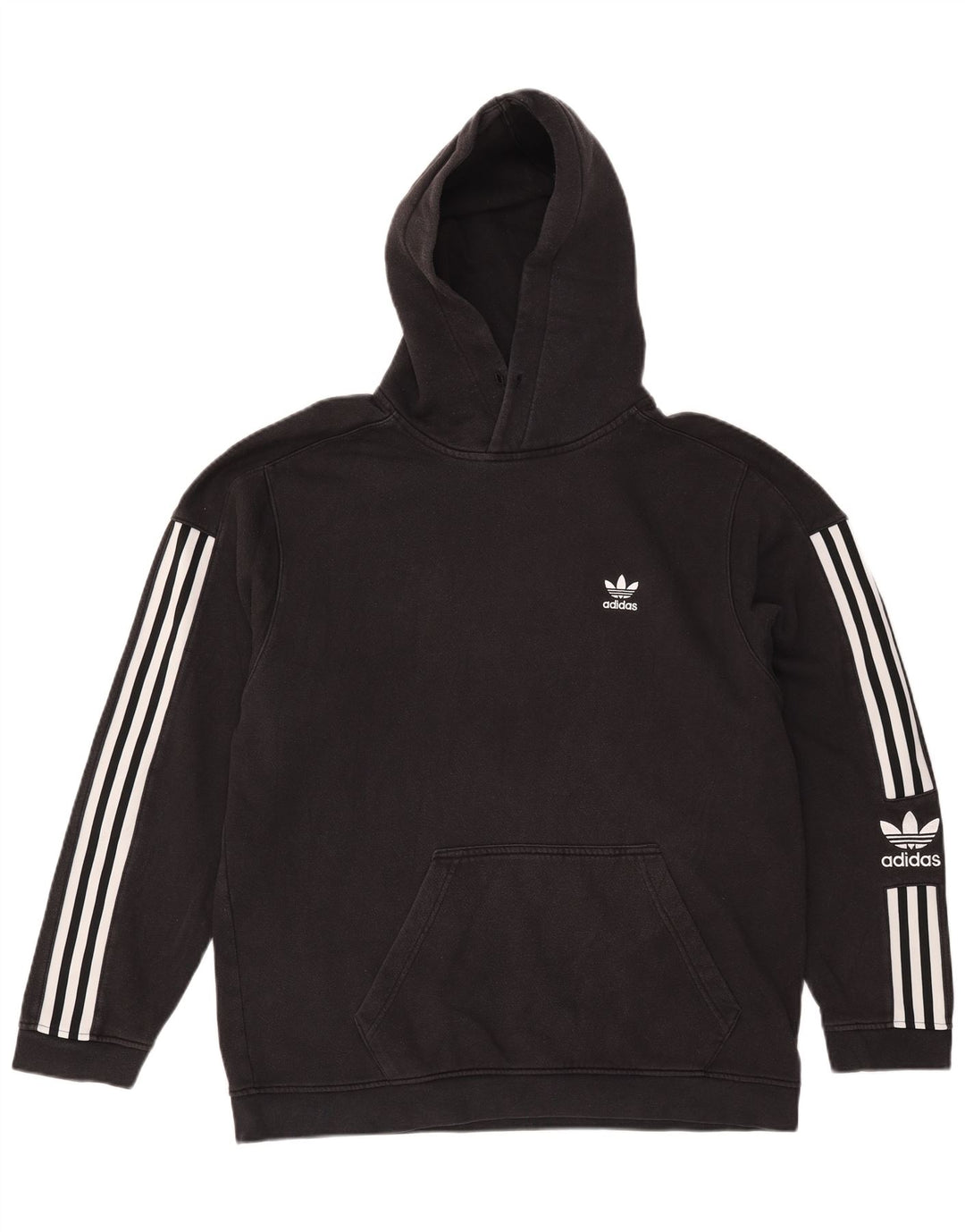 Męska bluza z kapturem Adidas, średnia czarna bawełna