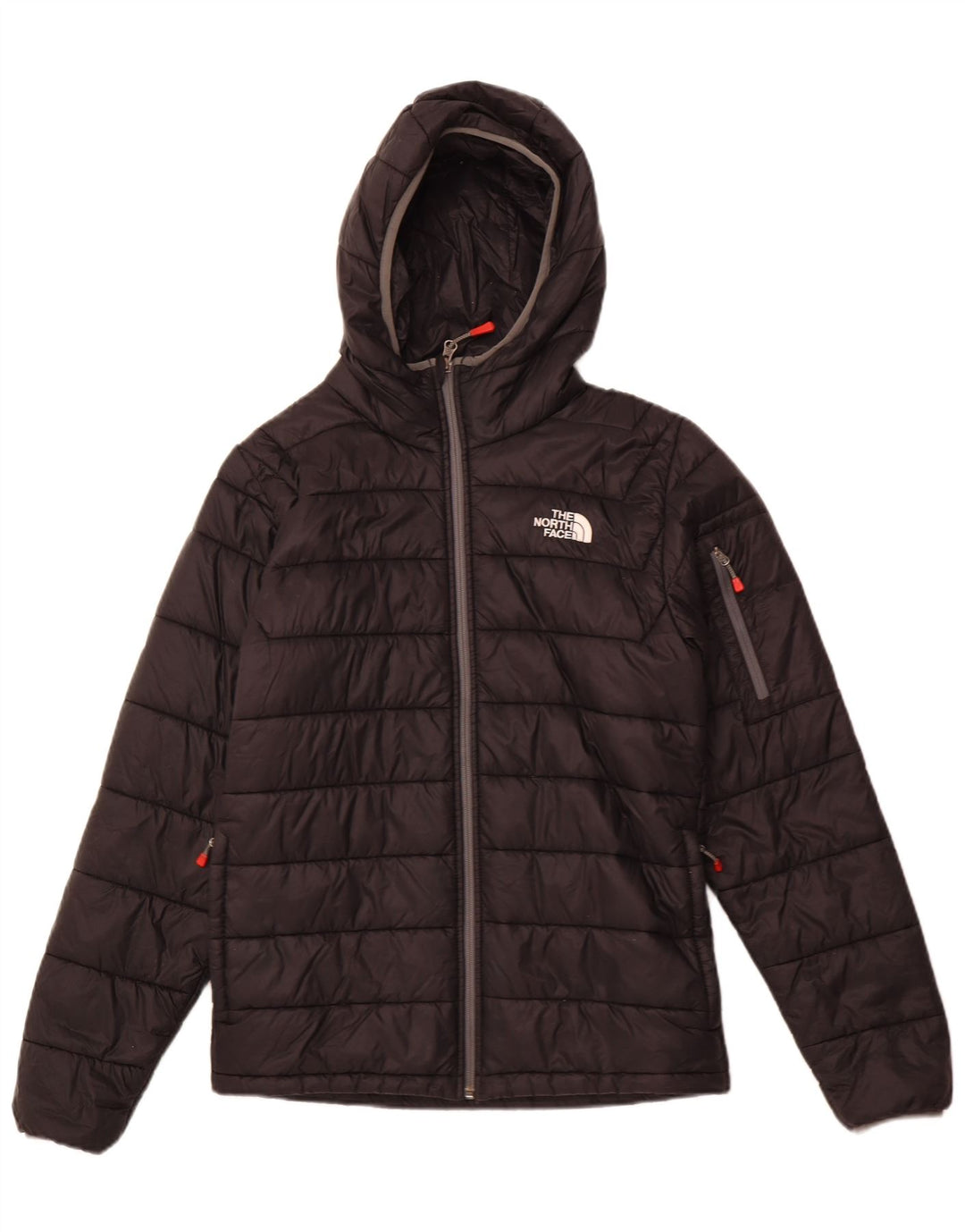 Męska ocieplana kurtka z kapturem THE NORTH FACE UK 36, mały, czarny nylon