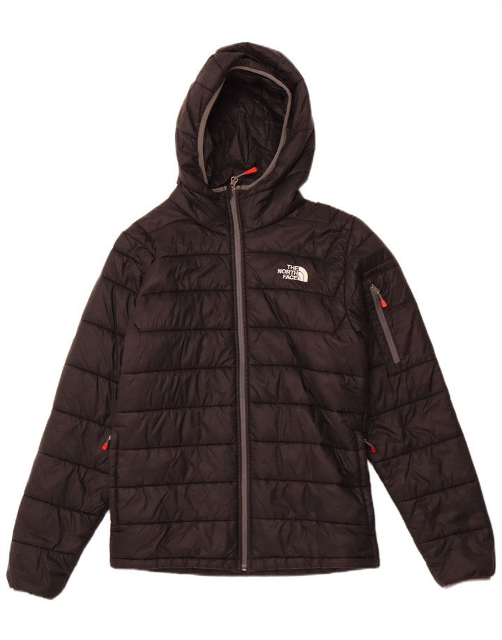 Męska ocieplana kurtka z kapturem THE NORTH FACE UK 36, mały, czarny nylon