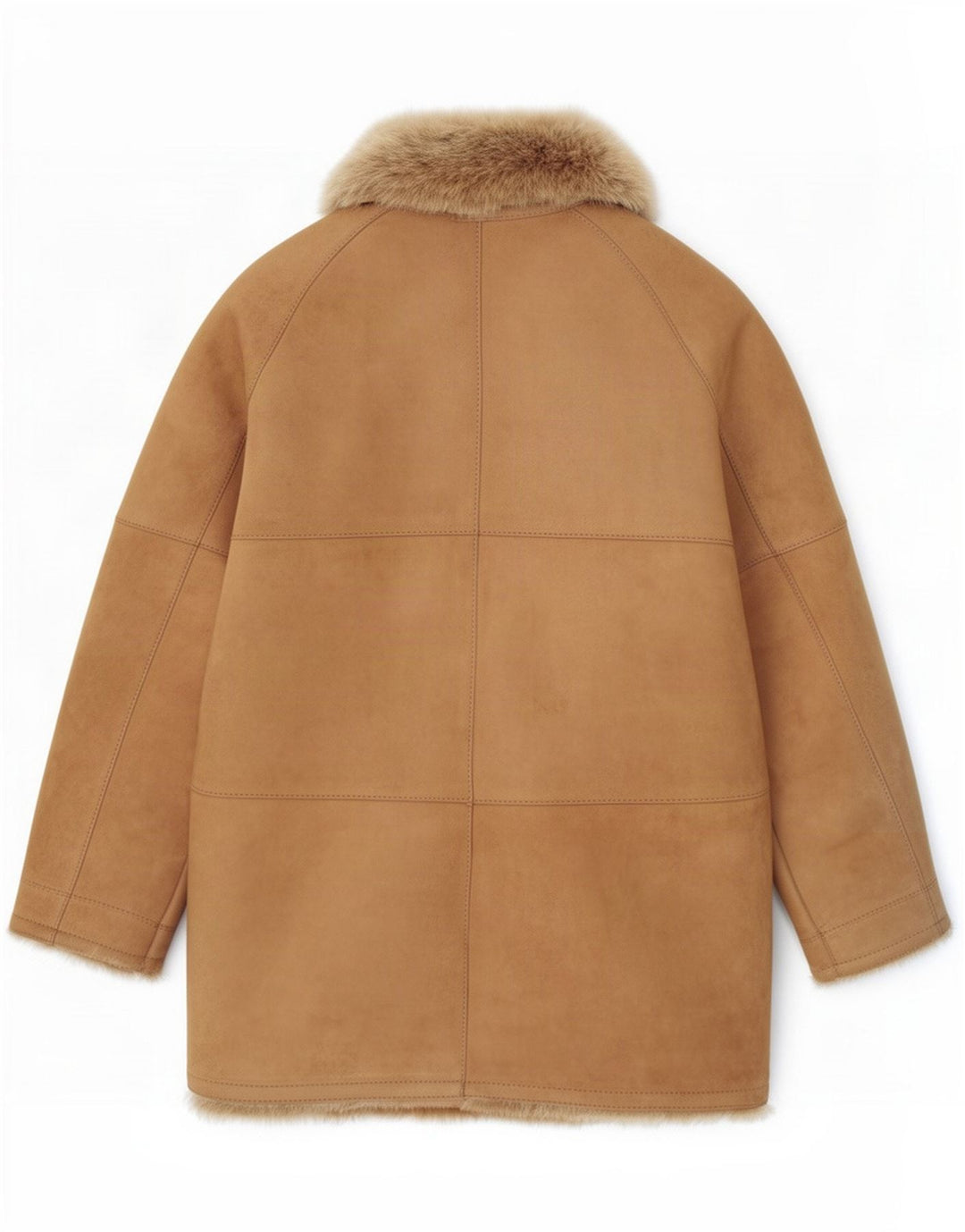 Vintage damska kurtka shearling UK 14 Medium Beige