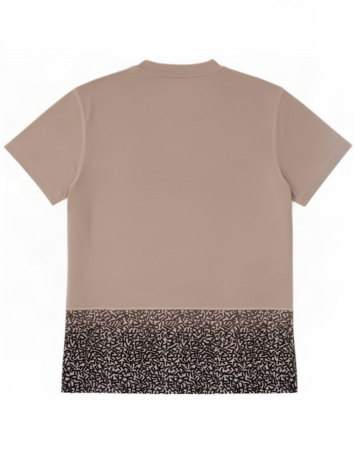 Męski T-shirt Nike Dri Fit z grafiką, średnioszary, geometryczny poliester