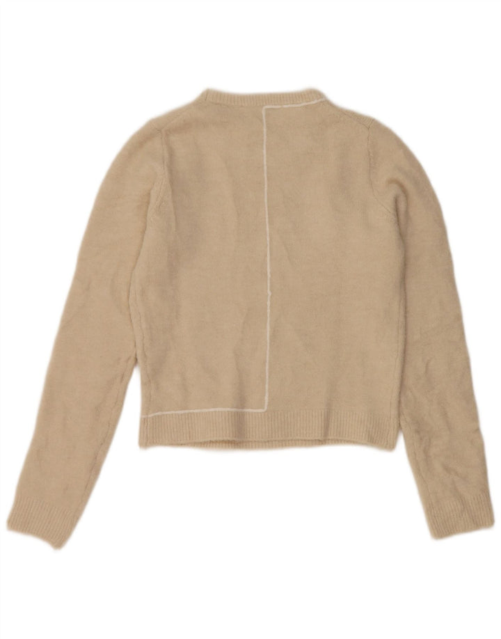 Sweter damski Zara z okrągłym dekoltem UK 10 Small Beige